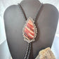 Sterling Silver Southwestern Style Large Snake Skin Jasper Bolo Tie For Men