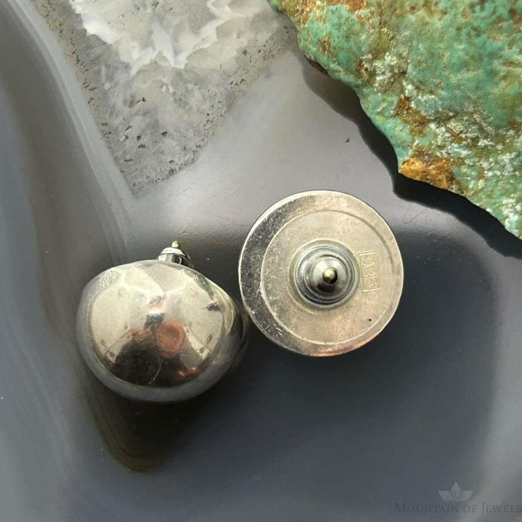 Sterling Silver Dome Stud Earrings For Women