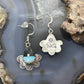 Clifton Aguilar Sterling Silver Teardrop Multistone Inlay Dangle Earrings For Women