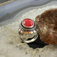 Carolyn Pollack Southwestern Style Sterling Silver Oval Red Jasper Decorated Ring For Women