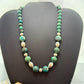Carolyn Pollack Sterling Silver Chrysocolla Beads & Silver Beads 16"-20" Necklace For Women