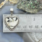 Sterling Silver Southwestern Style White Buffalo Decorated Heart Pendant For Women #3