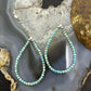 Sterling Silver Faceted Turquoise Hoop Dangle Earrings For Women