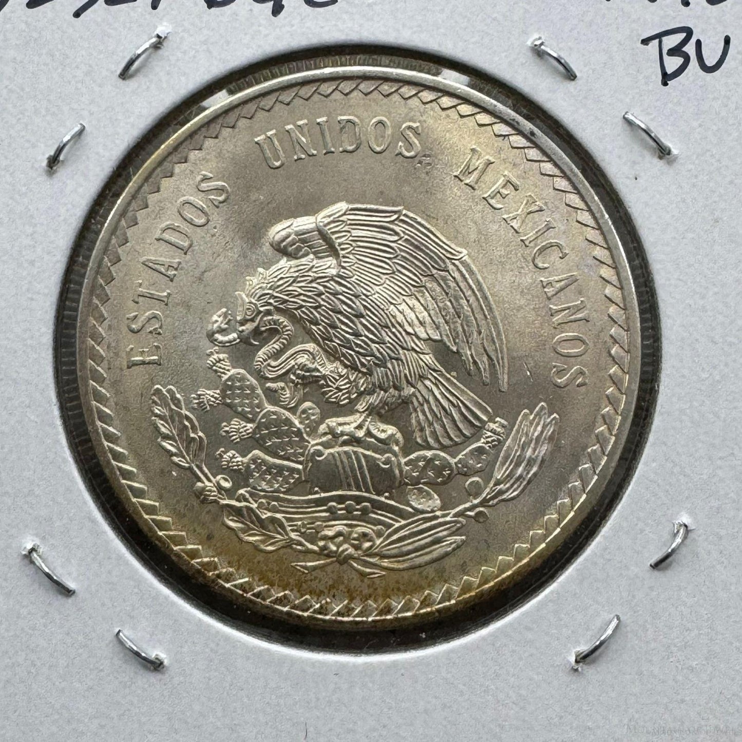 1948 Mexico 5 Pesos 30 gr 90% Silver Coin AU #52524-6GE