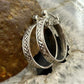 Sterling Silver Fashion Diamond Cut Hoop Earrings For Women