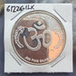 1.0 Troy Ounce of .999 Pure Silver Round of Om & Lord Ganesh #612226-1LX