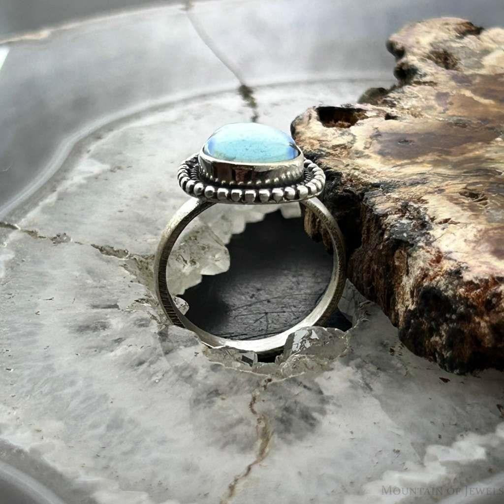 Sterling Silver Southwestern Style Golden Hill Turquoise Adjustable Ring For Women #13