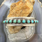 Sterling Silver Southwestern 12 Petit Point Turquoise Split Shank Bracelet For Women