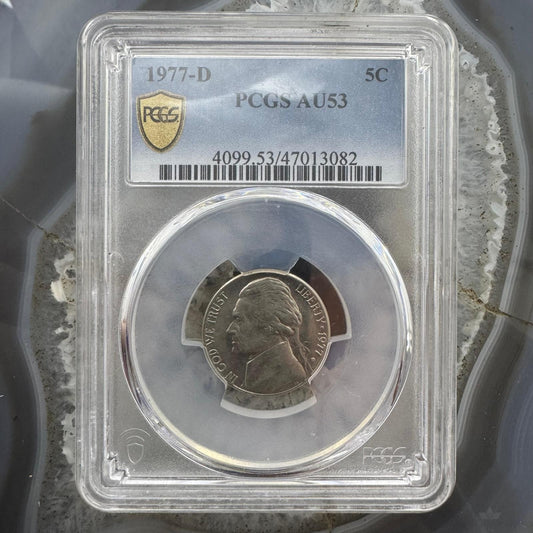 1977-D US 5 Cents PCGS AU53 #082