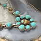 Sterling Silver Southwestern Style Turquoise Cluster 20" Necklace For Women