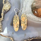 Sterling Silver Oval Maligano Jasper Slab Dangle Earrings For Women #505