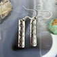 Felicia Etcitty Navajo Sterling Silver Long Etched Dangle Earrings For Women