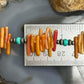 Native American Natural Coral, Turquoise Beads 24" Necklace For Women