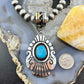 Tommy & Rosita Singer Sterling Silver Overlay w/Turquoise Unisex Pendant #1