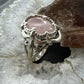 Carolyn Pollack Sterling Silver Oval Rose Quartz Decorated Ring Size 10 For Women