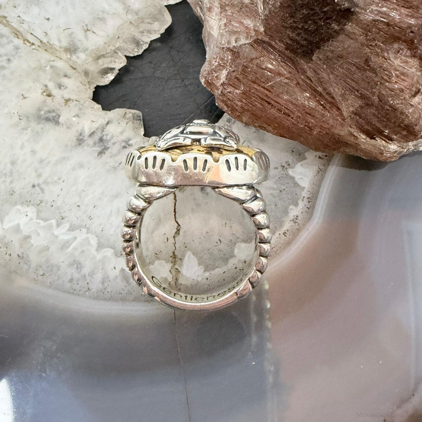 Carolyn Pollack Vintage Sterling Silver Picture Jasper w/Doa & Zia Ring Size 9 For Women