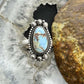 Sterling Silver Southwestern Style Golden Hill Turquoise Adjustable Ring For Women #10