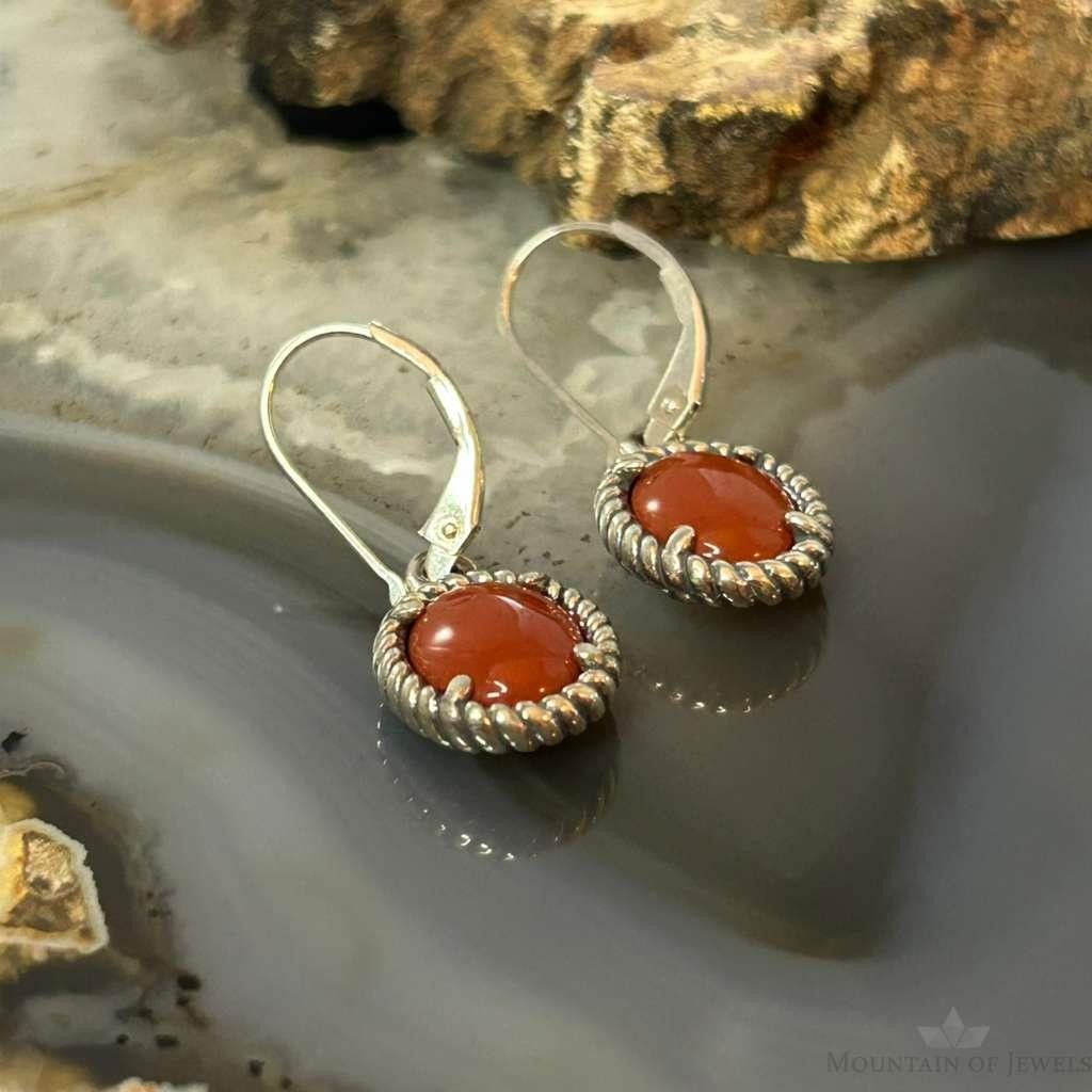 Carolyn Pollack Sterling Silver Red Jasper/Lapis Double Sided Dangle Earrings For Women