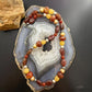 Carolyn Pollack Sterling Silver Carnelian & Fresh Water Pearl Beads 22"-26" Necklace