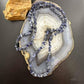 Denim Lapis Natural Beads 34" Necklace For Women