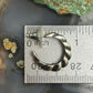 Sterling Silver Twisted Half Huggie Hoop Earrings For Women