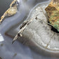 Vintage Nellie Tso Native American Silver Turquoise Sand Cast Brooch For Women