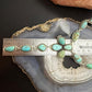 Sterling Silver Southwestern Style Royston Turquoise Lariat 28" Necklace For Women