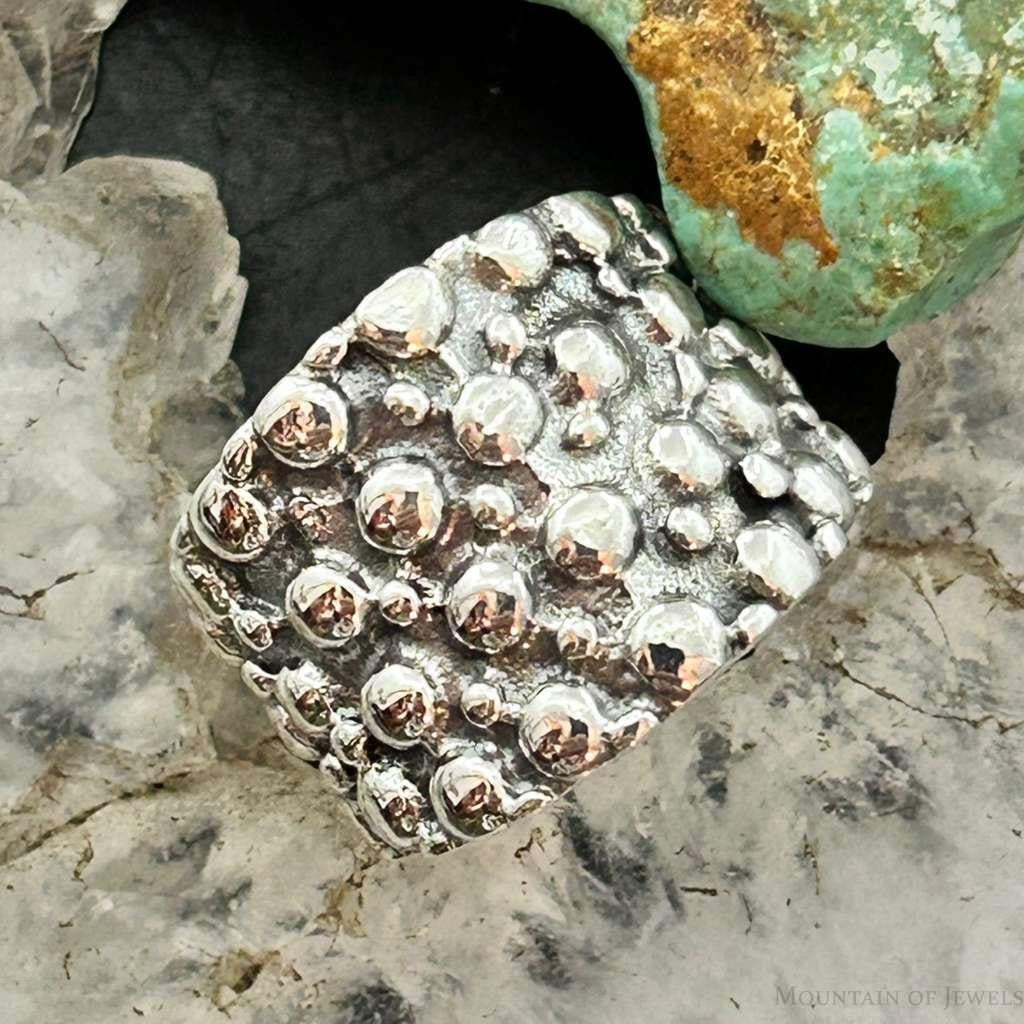Sterling Silver Rounded Silver Balls Fashion Ring Size 6.5 For Women