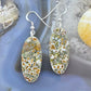 Sterling Silver Elongated Oval River Jasper Slab Dangle Earrings For Women #227