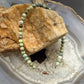 Sterling Silver 4mm Faceted Hubei Turquoise Beads 7.25" Bracelet For Women