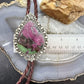 Sterling Silver Southwestern Style Large Teardrop Ruby Zoisite Bolo Tie For Men