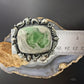 Sterling Silver Southwestern Style Square Variscite Decorated Bracelet For Women