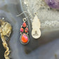 Sterling Silver Southwestern Style Multistone Dahlia Dangle Earrings For Women