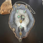 Sterling Silver Southwestern Style Turquoise #8 Cluster Lariat 28" Necklace For Women