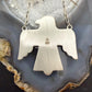 Sterling Silver Southwestern Style Kingman Turquoise Thunderbird Pendant Necklace For Women #3
