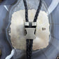Sterling Silver Southwestern Style Square Azurite Malachite Bolo Tie For Men