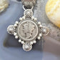1924 Genuine 90% Silver US Mercury Dime Decorated Unisex Pendant