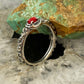 Carolyn Pollack Sterling Silver Oval Red Jasper Decorated Slim Ring For Women