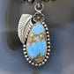 Sterling Silver Southwestern Style Golden Hill Turquoise Leaves Pendant For Women #4