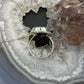 Sterling Silver Southwestern Style Oval Blue Copper Turquoise Ring Size 8.5 For Women