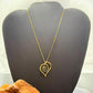 Carolyn Pollack Sterling Gold Plated Spiral Heart Pendant Necklace For Women