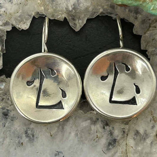 Carolyn Pollack Sterling Silver kanji Symbol "Mind" Dangle Earrings For Women
