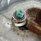 Native American Sterling Silver Sonora Gold Turquoise Ring Size 10 For Women