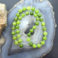 Sterling Silver Southwestern Style Peridot Beads & Small Moonstone Necklace For Women