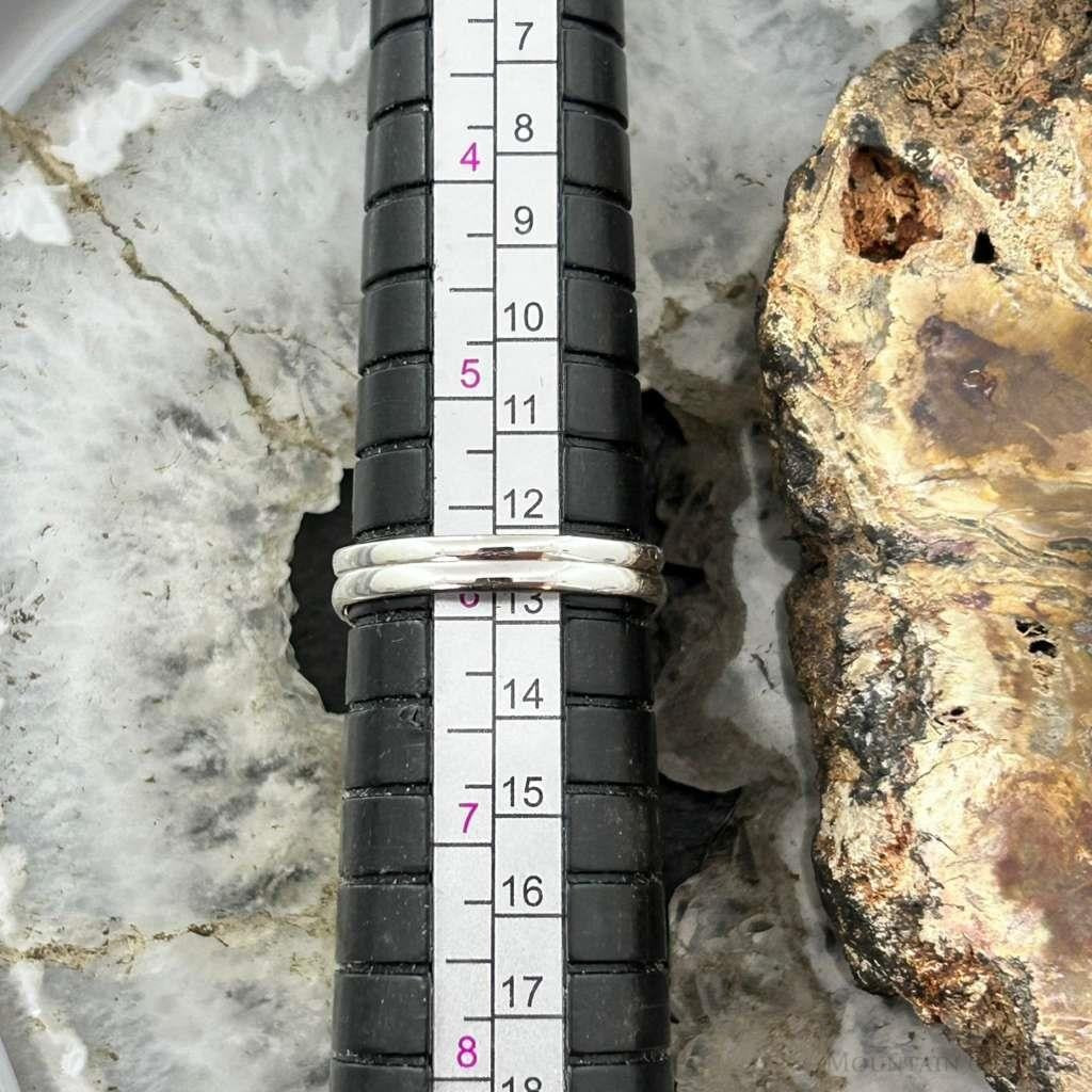 Sterling Silver Southwestern Style Triangle Rhodochrosite Ring Size 6 For Women