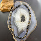 Sterling Silver Southwestern Style 8mm Smoky Onyx Beads 18" Necklace For Women