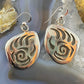 Brad Panteah Sterling Silver Overlay Bear Claw w/Circle of Life Dangle Earrings