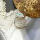 Vinatge Signed Native American Sterling Silver Inlay Turquoise Ring Size 6 For Women