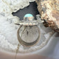 Richard Wylie Native American Sterling Silver Turquoise Decorated Ring Size 6.5 For Women
