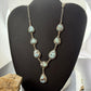 Sterling Silver Southwestern Style Golden Hill Turquoise Lariat 20" Necklace For Women